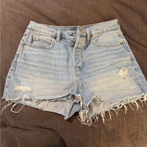 Old Navy Light Blue Distressed Jean Shorts